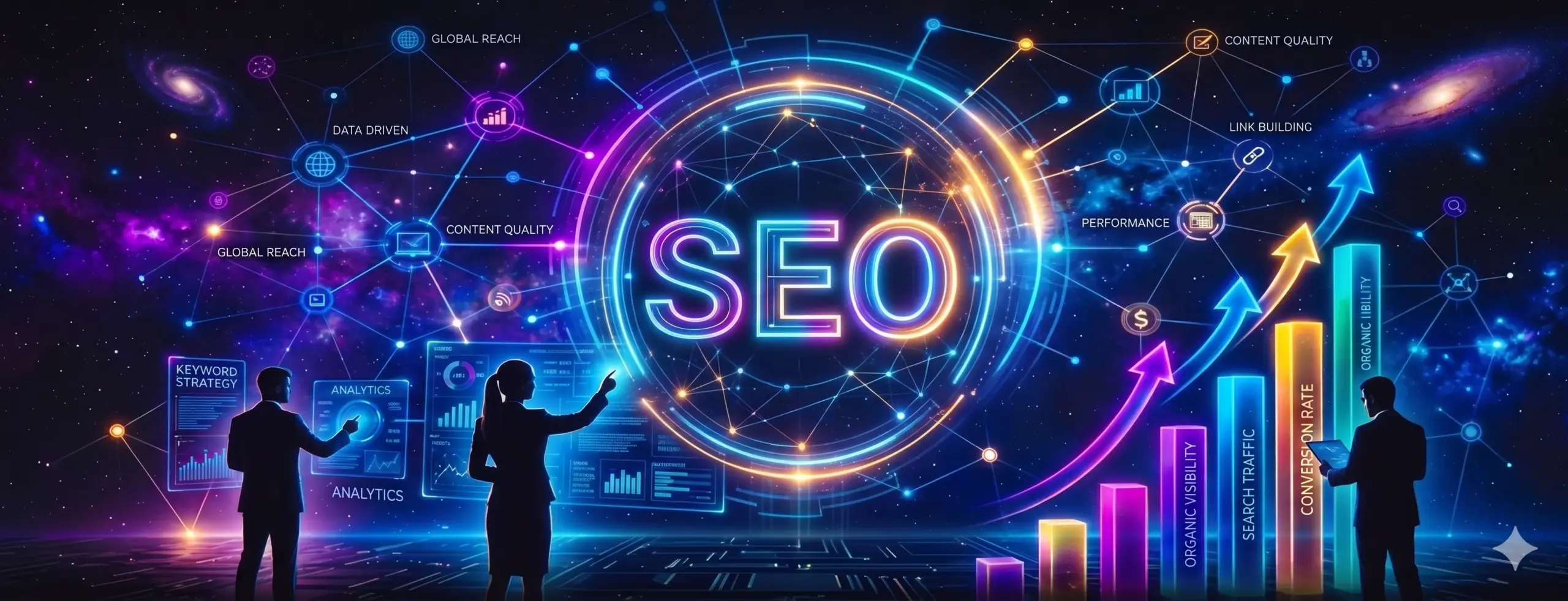 SEO（検索エンジン最適化）の概念図